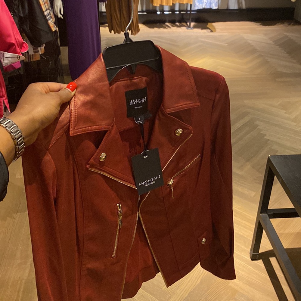 Insight new York BCJ8909H cherry motorcycle jacket